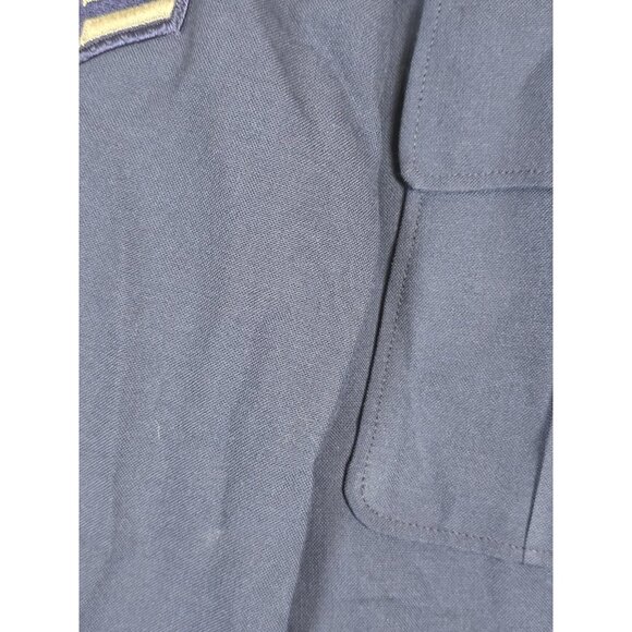 Vintage US Air Force USAF Service Dress Coat Mens 44L Blue Wool Uniform 90s - Picture 4 of 16